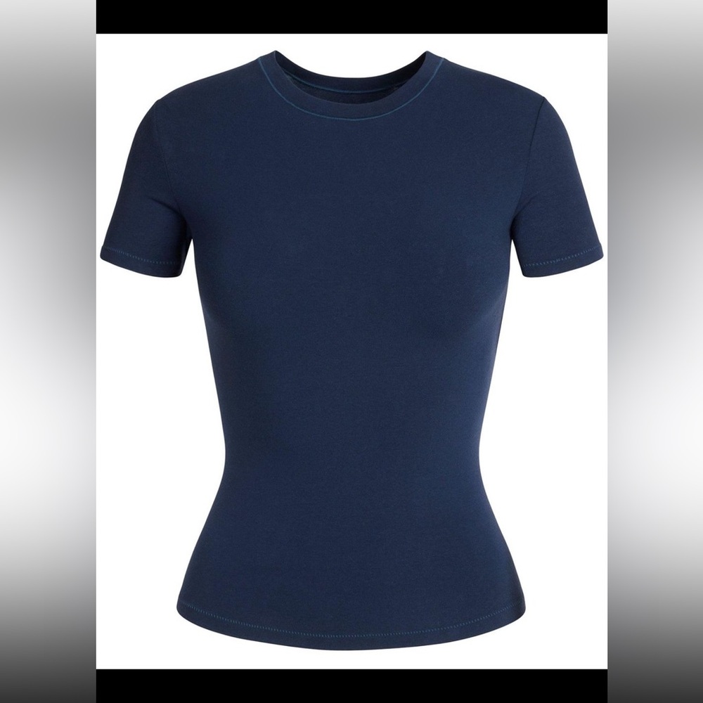 SKIMS Navy Short Sleeve Tee